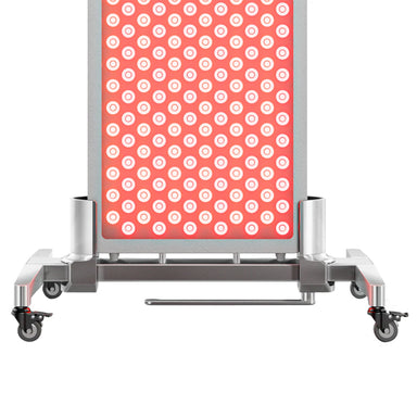 Centered Front View with Red Light Therapy Panel Installed - BestQool Adjustable Mobile Stand - Compatible with Pro Series Red Light Therapy Panels