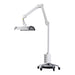 ApolloArc full-body red light therapy panel with adjustable arm and rolling stand on a white background