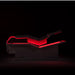 Body Balance System PremierRLT red light therapy bed with canopy closed and LEDs glowing on a dark background