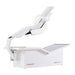 Body Balance System PremierRLT full body red light therapy bed with canopy open on white background