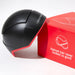 iRestore Elite black laser hair growth helmet displayed against red manufacturer box
