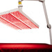 Under-panel close-up of the Body Balance System ApolloARC red light therapy panel with LEDs illuminated