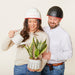 Male and female models demo the iRestore Professional laser hair growth helmet.