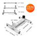 Upper Angled View With Dimensions - BestQool Adjustable Mobile Stand - Compatible with Pro Series Red Light Therapy Panels